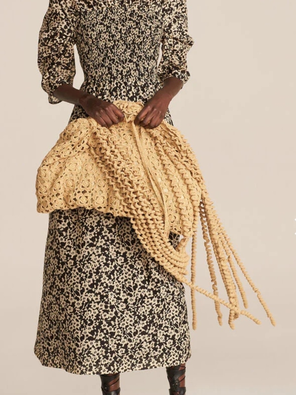 Raffia Shoulder Bag w/ Tags